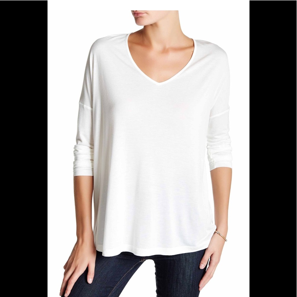 Haute Hippie long sleeve v neck tee